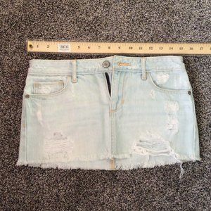 abercrombie fitch denim skirt women girl size 00 24W